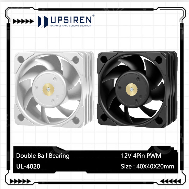 Case Fan Controller - UPSIREN UL-4020 4cm Koelventilator/40x40x20mm/dubbele kogellagers/PWM Intelligente