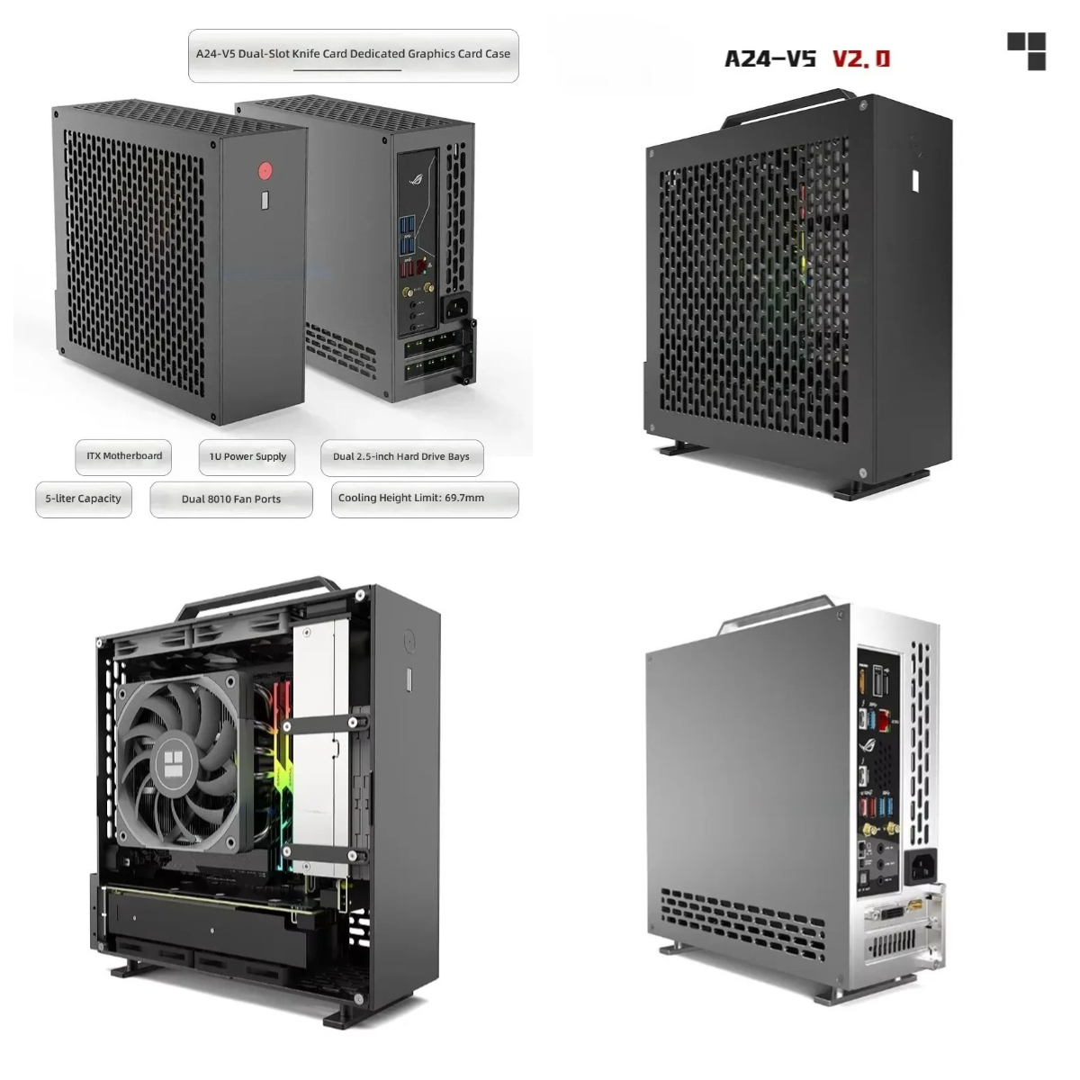 Pc Chassis - 5 Liter Mini A24-V5 2.0 Dual