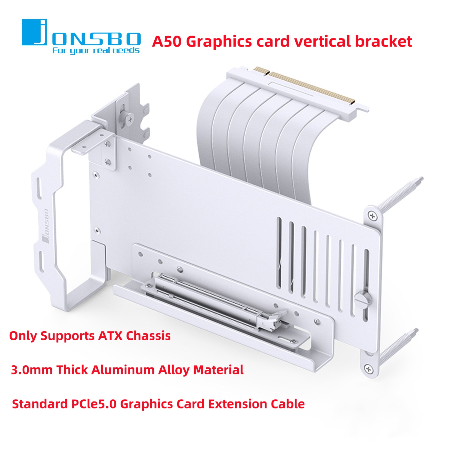 Atx Case - JONSBO A50 Aluminium GPU Verticale Mount