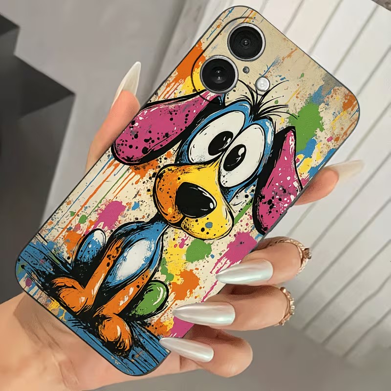 Graffiti gekleurde puppy TPU t - Mini Pc Case recensie en prijs