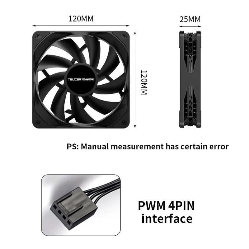 Teucer 12Cm Chassis Ventilator - Case Fan Controller recensie en prijs