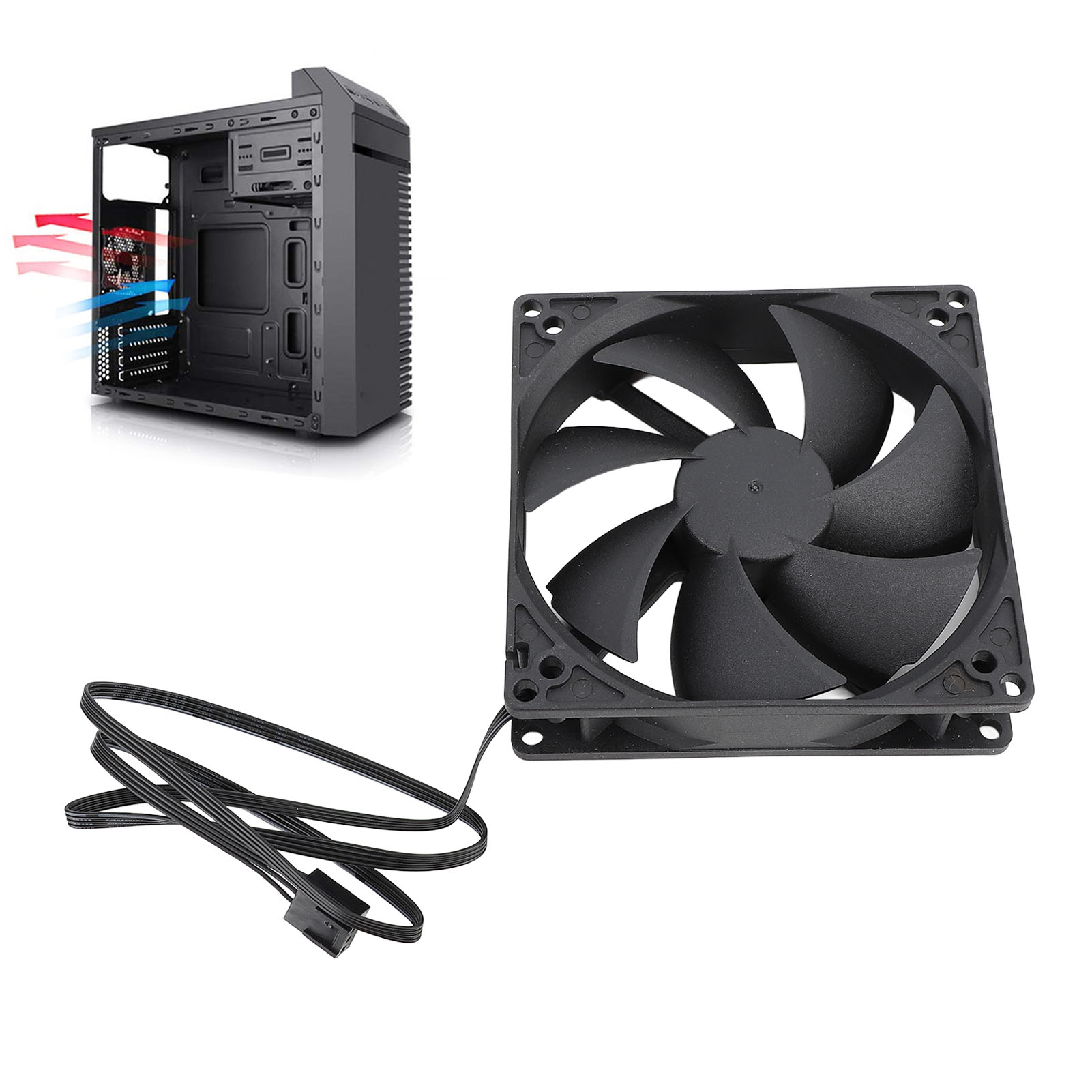 100mm PC PWM Case Fan 100mm Du - Case Fan Controller recensie en prijs