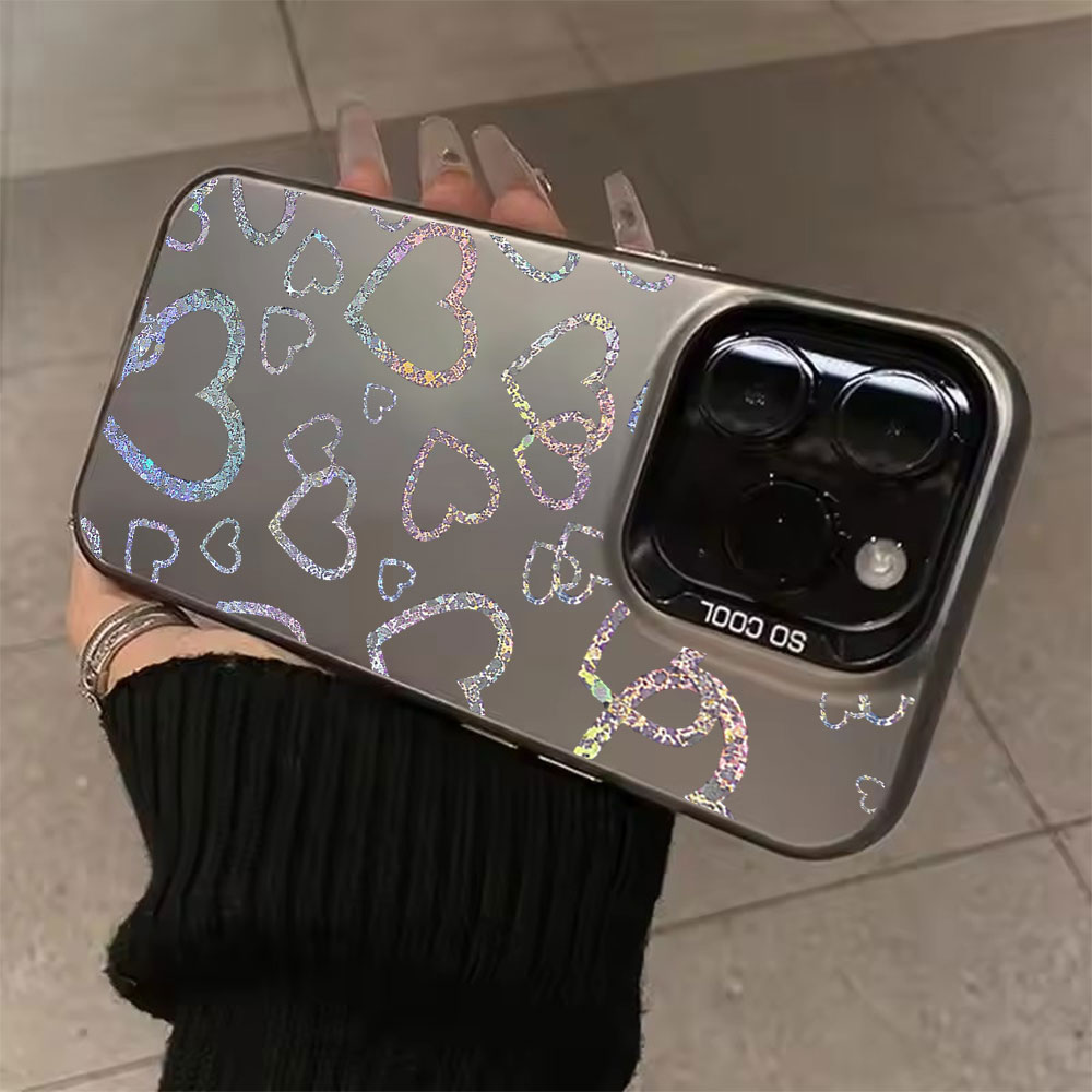 Kleurrijke hoes met hartprint  - Matte Pc Case recensie en prijs