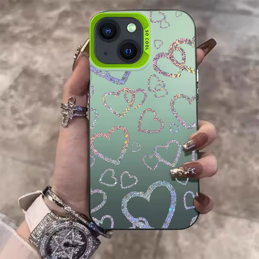 Kleurrijke hoes met hartprint  - Matte Pc Case recensie en prijs